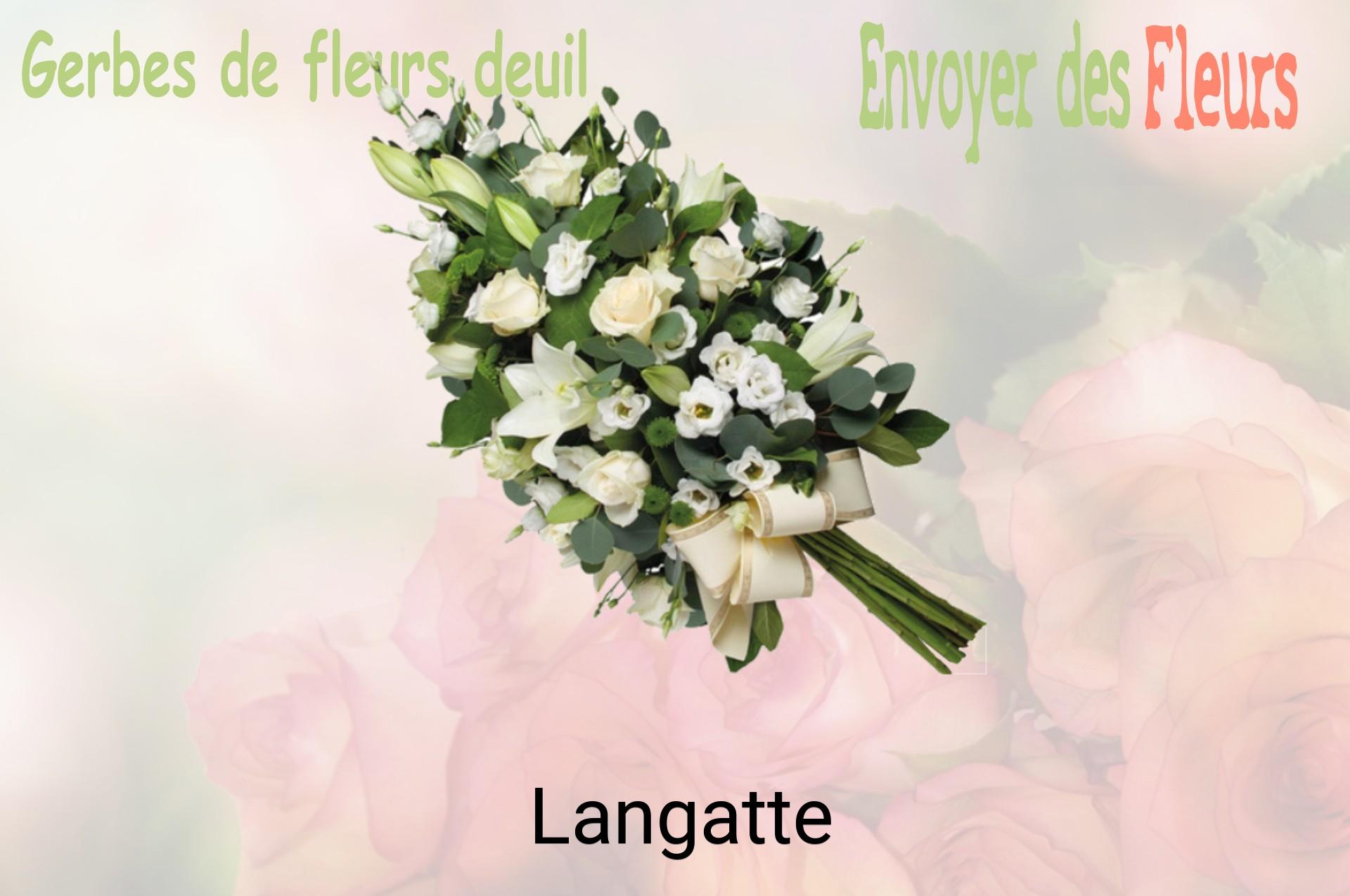 Gerbe de fleurs de deuil livrée à Langatte